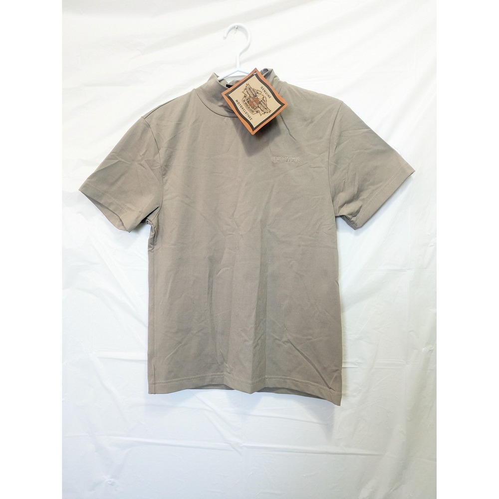 Harley-Davidson Men's Large Tan Nylon Spandex‎ Performance T-Shirt NWT